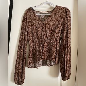 Cheetah print blouse with tags